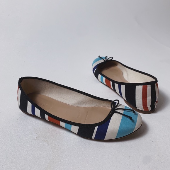 J. Crew Shoes - J. CREW Classic Striped Ballet Flats Italian Made